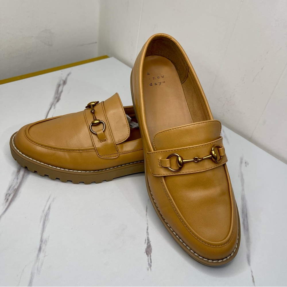 Chunky Platform Loafers Low Heel Flats Lug Sole SlipOn Penny Loafers OfficeWork - Picture 6 of 11